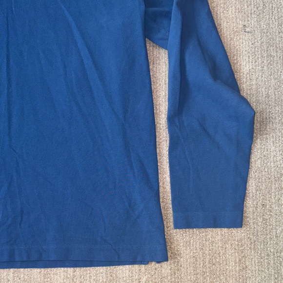 UNTUCKit Mens Size L Blue Pima Cotton Long Sleeve Polo Casual Shirt Top - Picture 3 of 10
